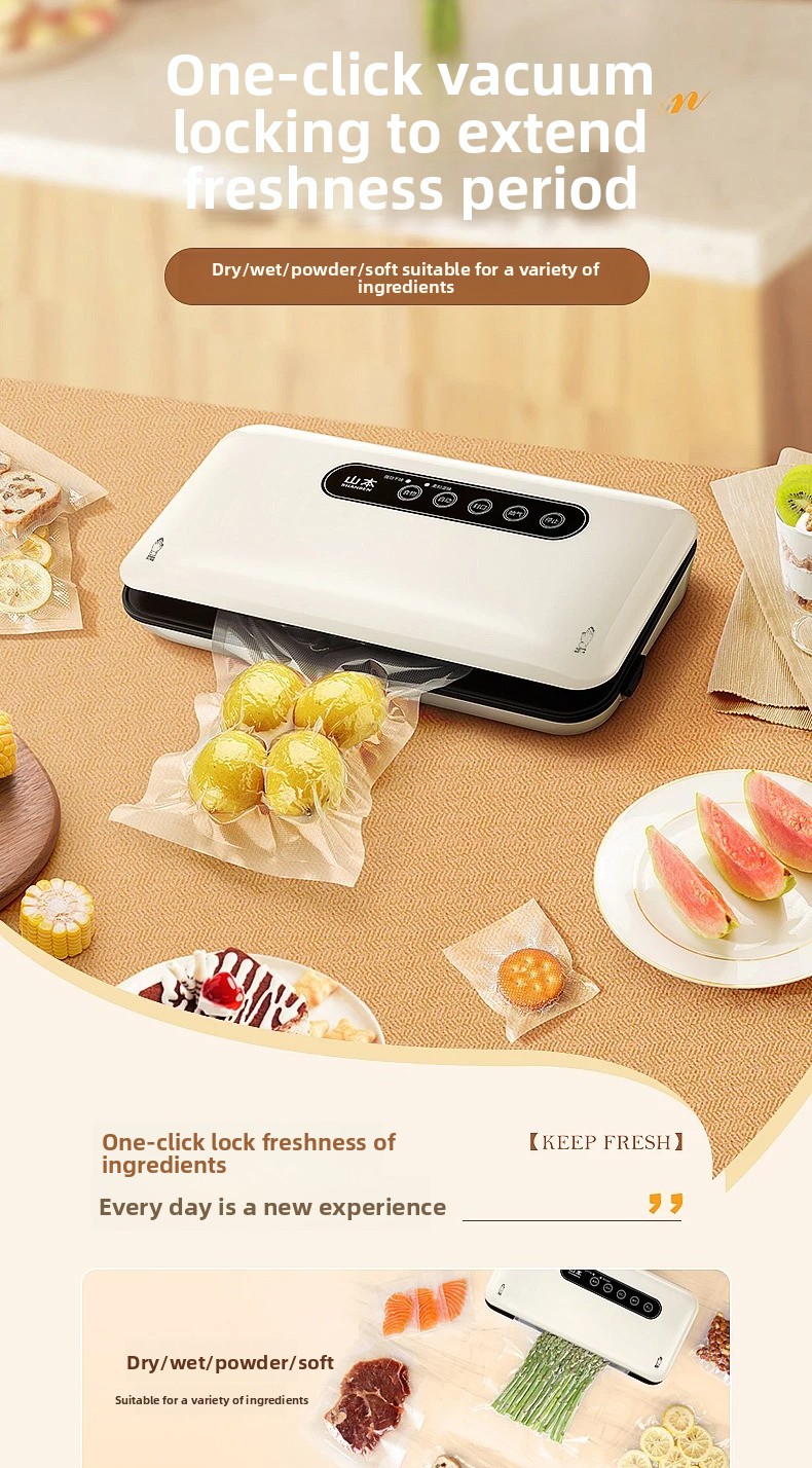 Food With Snacks - ミニ真空シーラーマシン自動家庭用食品シーリングマシン、スナック食品の新鮮保存用真空パック機