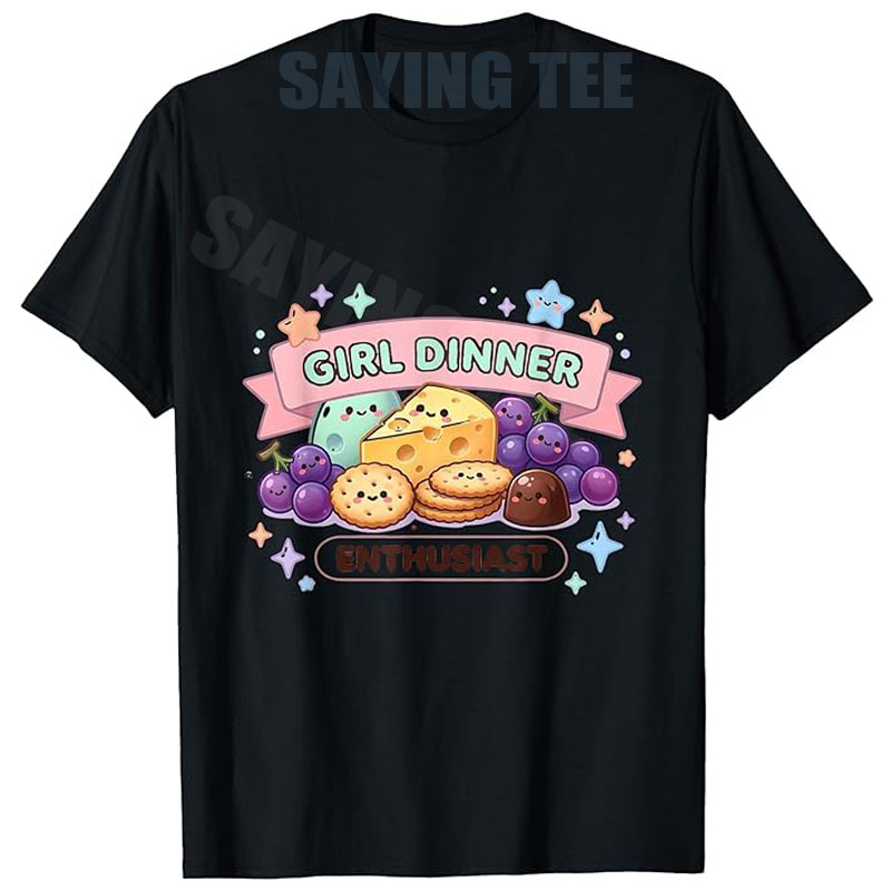 Foody Snacks - 私はまさに女の子です 食事愛好家のデザインTシャツ Y2kガールファッション フード愛好家の美的センスの服 面白い「スナック第一」の言葉が入ったTシャツ