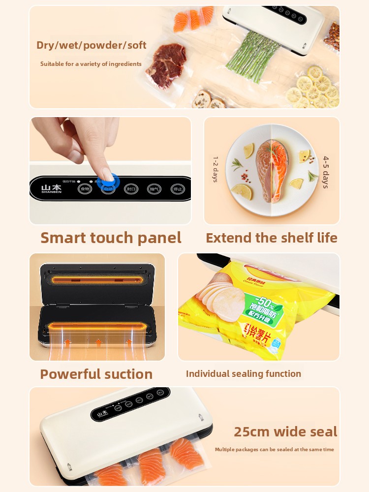 ミニ真空シーラーマシン自動家庭用食品シーリングマシン、スナッ - Food With Snacks のレビューと価格