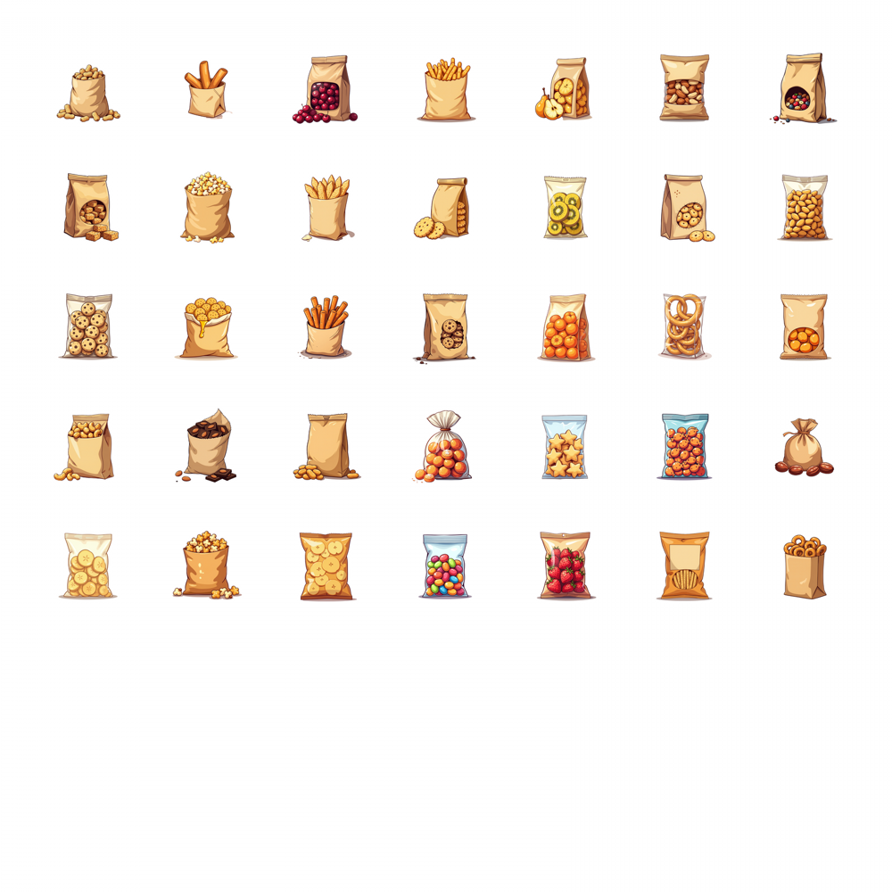 35 個-100 個デカールカリカリスナックステッカージャン - Snacks Food Labels のレビューと価格