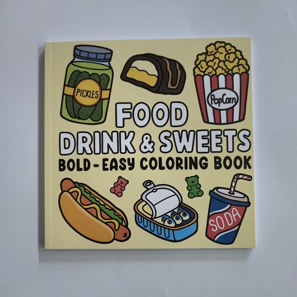 食品、飲み物、デザートの塗り絵 大人と子供向け 簡単に塗れる - Food And Snacks Coloring Book Bold And Easy のレビューと価格