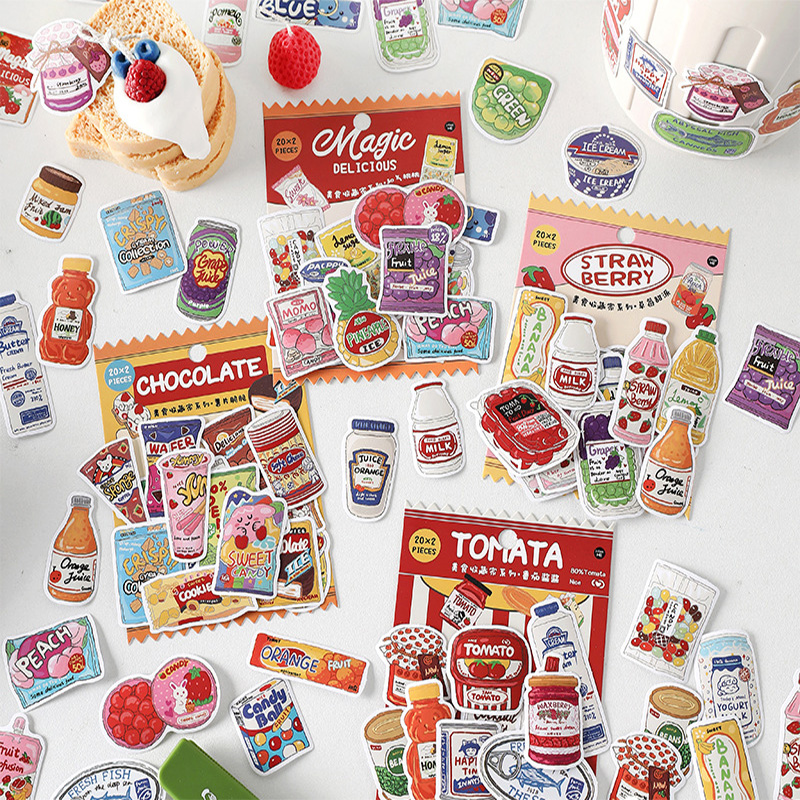 かわいいフードステッカー、ファーストフード、スナック、ドリン - Snacks Food Labels のレビューと価格