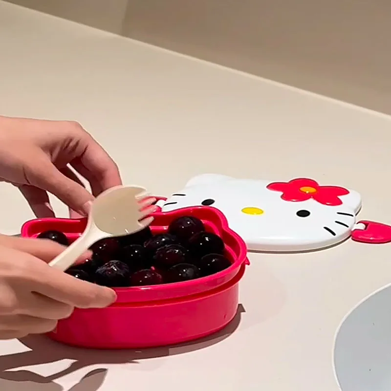 かわいいハローキティ型ランチボックス、携帯用漫画弁当箱、スプ - Food Snacks In Japan のレビューと価格