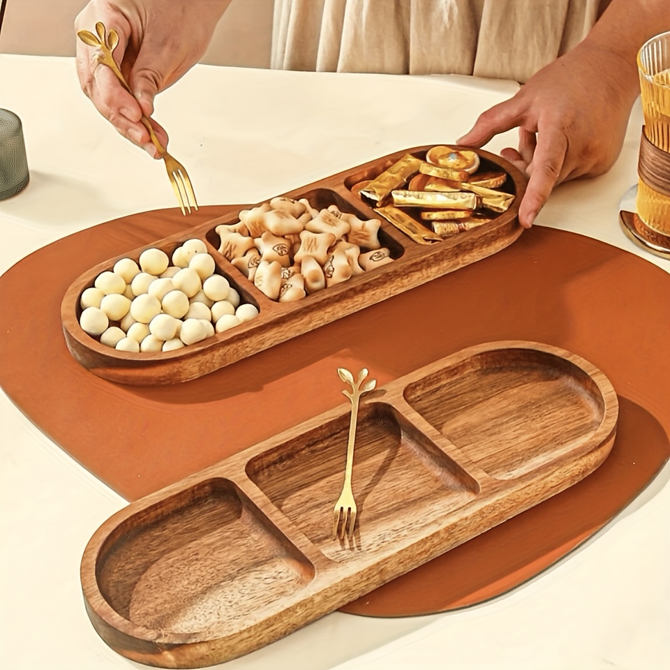 アカシア材多目的食品ディスプレイトレイ、キッチン用セグメント - Food Snacks In Japan のレビューと価格