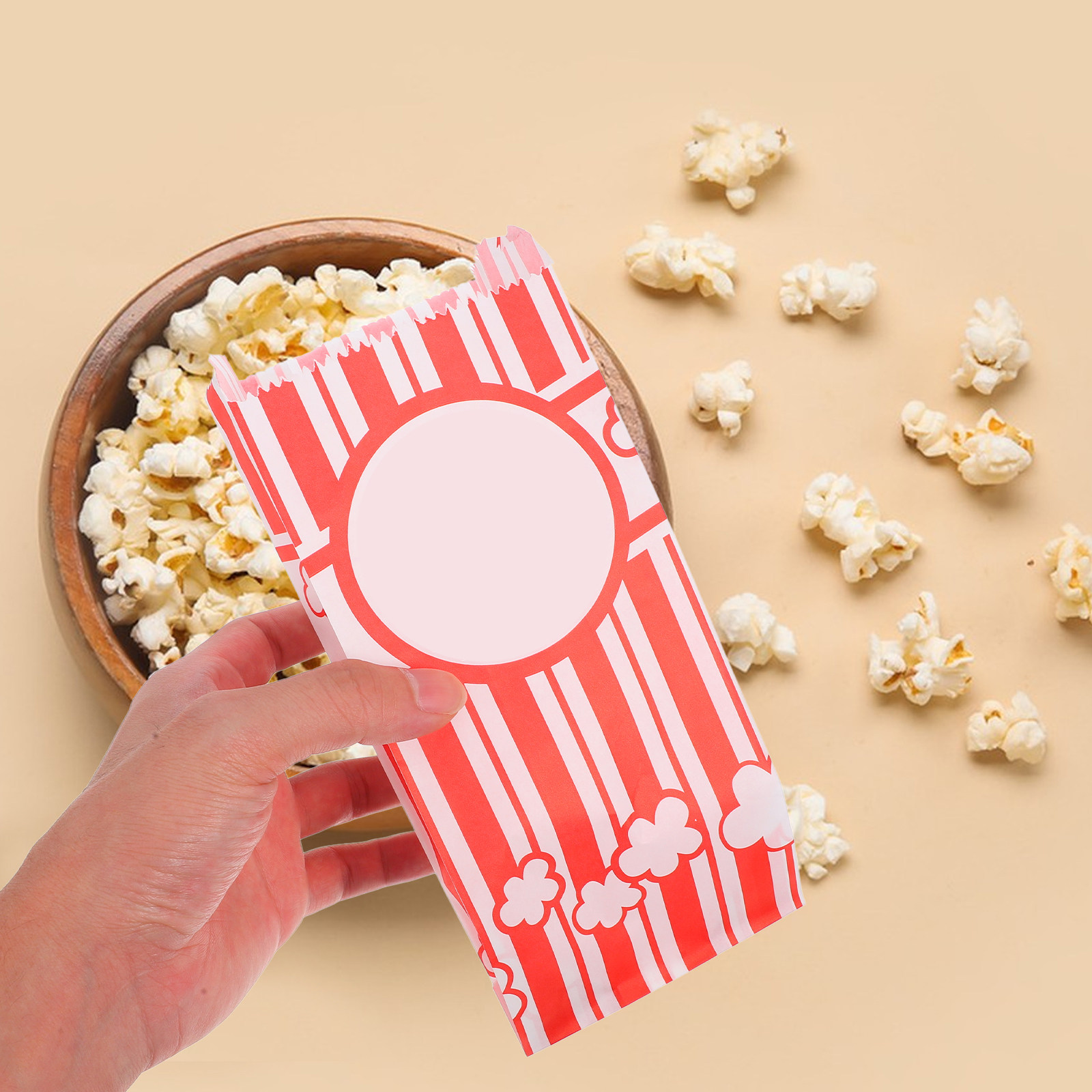 30 個の耐油性ポップコーンバッグ、耐油紙製スナックバッグ、 - Food With Snacks のレビューと価格