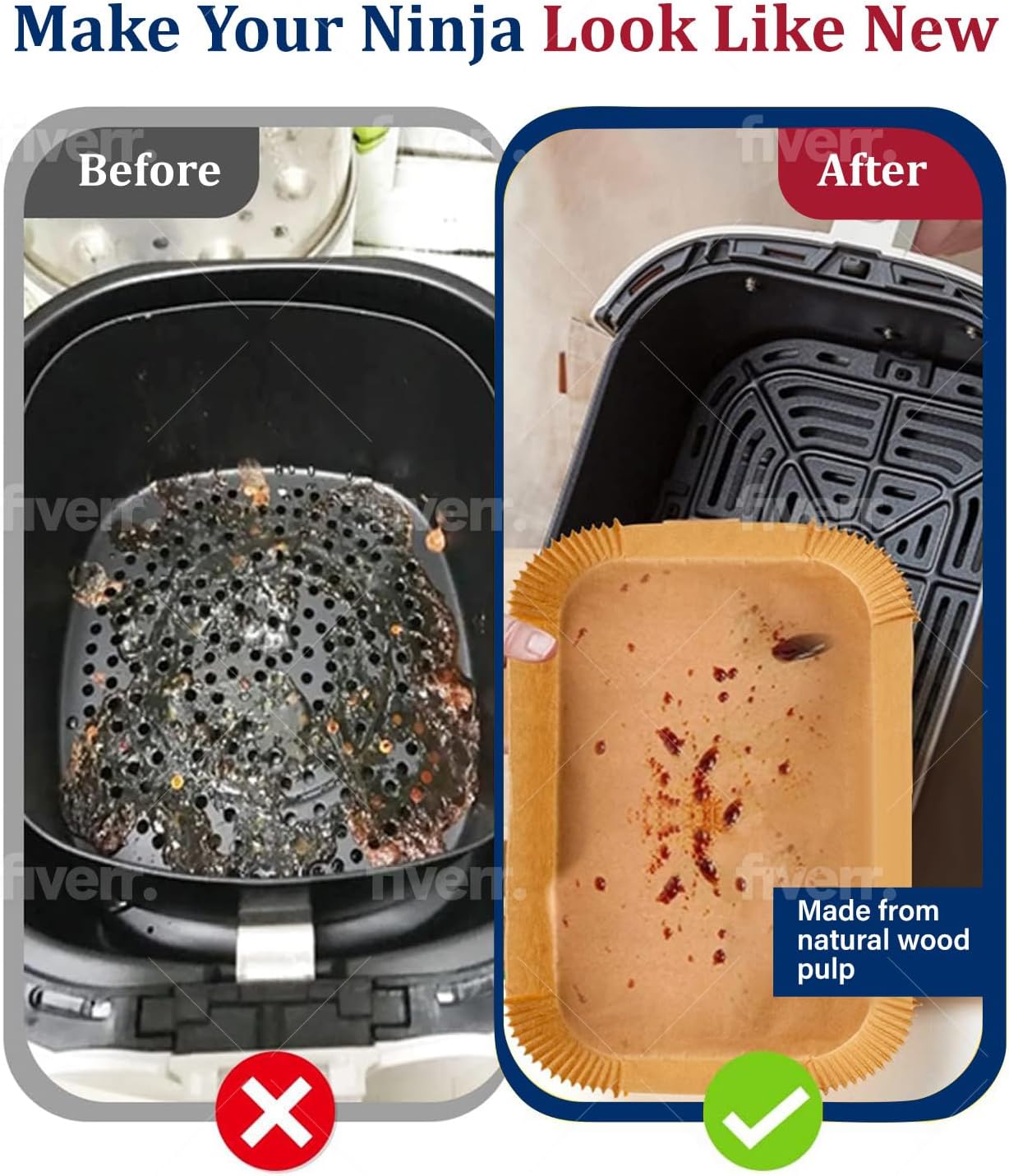 エアフライヤー調理ベーキング紙忍者デュアル XL foodi - Ninja Air Fryer Af300 のレビューと価格